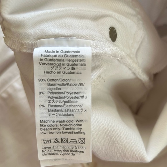 Madewell Cali Demi-Boot Jeans in Pure White Size 26T - Picture 13 of 16